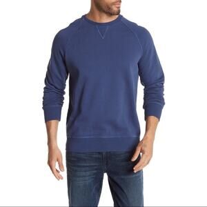 Slate & Stone Men's Crewneck Sweatshirt Blue Cotton Raglan M L XL XXL NWOT
